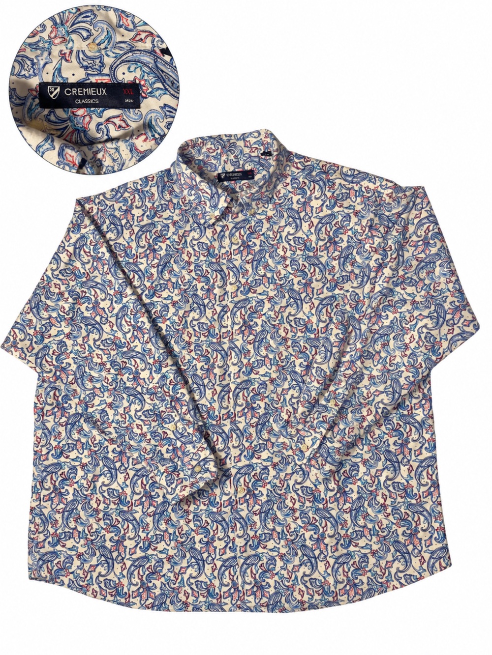 Daniel Cremieux Paisley Button-Up Shirt in Blue, Red, Cream